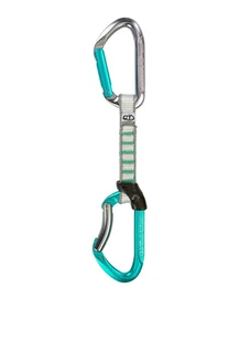 Ekspres wspinaczkowy Climbing Technology Salto Set NY 12 cm - titanium/acquamarine - Sprzęt wspinaczkowy - miniaturka - grafika 1