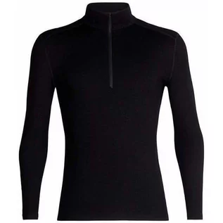 Bluzy narciarskie - Icebreaker 260 Tech Koszulka z długim rękawem i zamkiem błyskawicznym Mężczyźni, black S 2020 Koszulki bazowe termiczne i narciarskie 104372-001-S - grafika 1