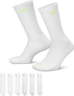 Nike Everyday Plus Cushioned Crew skarpety treningowe (6 par), wielokolorowe, SX6897-968, XL - Skarpetki damskie - miniaturka - grafika 1