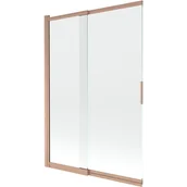 Parawany nawannowe - Mexen Fox parawan nawannowy 2-skrzydłowy przesuwny 120 x 150 cm, transparent, miedź szczotkowana - 891-120-002-65-00 - miniaturka - grafika 1