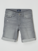 Spodnie i spodenki dla chłopców - Szorty jeansowe o kroju slim fit z dzianiny dresowej stylizowanej na denim model ‘Matt’ - miniaturka - grafika 1