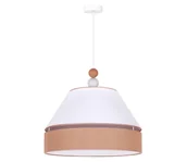 Lampy sufitowe - Duolla - Żyrandol na lince AVIGNON 1xE27/15W/230V śr. 50 cm biały/brązowy - miniaturka - grafika 1