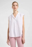 Koszule damskie - LEE CAP SLEEVE SHIRT BRIGHT WHITE 112365044 XL - miniaturka - grafika 1