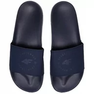 Klapki i japonki męskie - ﻿Klapki męskie 4F MM00FFLIM046A granatowe - miniaturka - grafika 1