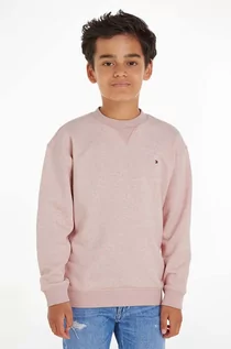 Swetry dla dziewczynek - Tommy Hilfiger sweter dziecięcy kolor różowy lekki - grafika 1
