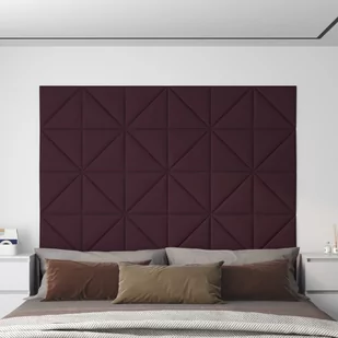 Lumarko Panele ścienne, 12 szt., fioletowe, 30x30 cm, tkanina, 1,08 m²! - Panele ścienne i boazeria - miniaturka - grafika 1