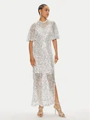 Sukienki - Vila Sukienka wieczorowa Vidance S/S 14103264 Srebrny Regular Fit - miniaturka - grafika 1