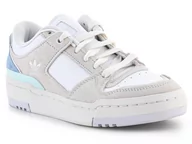Sneakersy damskie - Buty lifestylowe damskie Adidas Forum Luxe Low W Ftwwht / Cloud White / Crystal White HQ6269 - miniaturka - grafika 1
