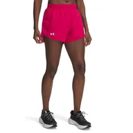 Spodenki damskie - Under Armour UA Fly by 3'' szorty - cieniowana fuksja/cieniowana fuksja/odblaskowe - LG - miniaturka - grafika 1