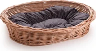 Legowiska dla kotów - Wiklinowy Świat Leżak wiklinowy dla psa kota i innych zwierząt kosz z poduszką - miniaturka - grafika 1