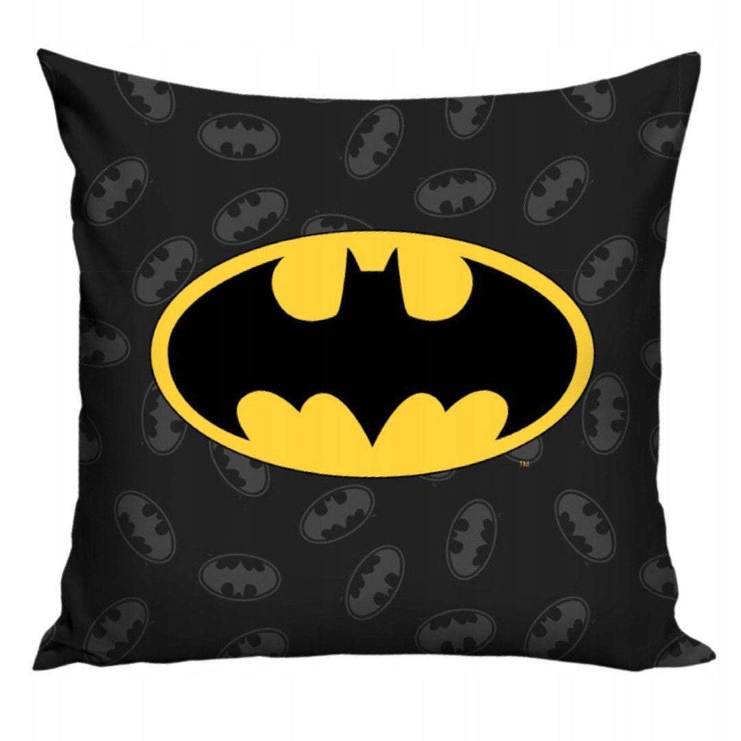 Poduszka Batman Velvet Licencyjna Czarna Logo Nietoperza Dekoracyjna