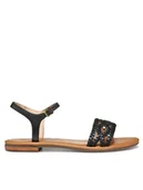 Sandały damskie - Geox Sandały D Sozy S D55LXA 00081 C9999 Czarny - miniaturka - grafika 1