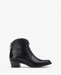 UNISA BOTKI DAMSKIE CZARNE SKÓRZANE ZAMEK 38 ŻWE - Botki damskie - miniaturka - grafika 1