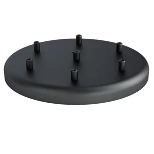 Duża metalowa osłonka sufitowa fi30cm lakierowana w kolorze czarnym strukturalnym - na sześć przewodów Kolorowe Kable - Akcesoria do oświetlenia - miniaturka - grafika 1