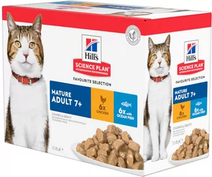 Hills Science Plan Mature Adult, 12 x 85 g - Ryba - Mokra karma dla kotów - miniaturka - grafika 1