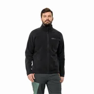 Bluzy męskie - Męska bluza polarowa Jack Wolfskin WALDSTEIG FZ M black - S - miniaturka - grafika 1