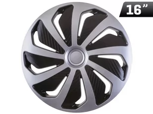 VERSACO S R O Kołpak wind rc 16" srebrmo-czarny z ringiem chrom AMI-10672 - Kołpaki samochodowe - miniaturka - grafika 1