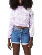 Koszulki i topy damskie - Lights & Shade LSLSWT030 damski top z kapturem, pastelowy fioletowy, L - miniaturka - grafika 1