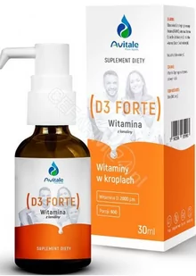 MEDICALINE Avitale Witamina D3 FORTE 30 ml - Witaminy i minerały - miniaturka - grafika 1