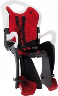 Fotelik Rowerowy Bellelli Tiger Glamp Mocowany Na Bagażnik - White Red - Foteliki rowerowe - miniaturka - grafika 1