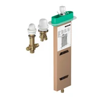 Baterie podtynkowe - HANSGROHE 13481180 Zestaw podstawowy do 3-otworowej, jednouchwytowej baterii na brzeg wanny - miniaturka - grafika 1