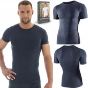Koszulki męskie - Koszulka Męska Termoaktywna Wełna Merino Bezszwowa Oddychająca BRUBECK XXL - miniaturka - grafika 1