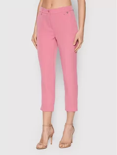 Spodnie damskie - Rinascimento Chinosy CFC0107827003 Różowy Slim Fit - grafika 1