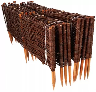 10X Palisada Obrzeże Płotek Wiklinowy Ogród 100X30 - Ogrodzenia - miniaturka - grafika 1