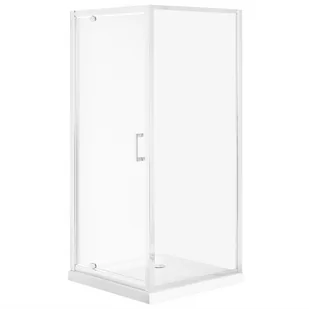 Beliani Kabina prysznicowa Darli szkło hartowane 90x90x185cm srebrna 231341 - Kabiny prysznicowe - miniaturka - grafika 1
