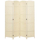 Parawany - 4-panelowy składany parawan pokojowy 178 x 163 cm beżowy LAPPAGO - miniaturka - grafika 1
