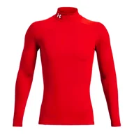 Koszulki sportowe męskie - Koszulka męska Under Armour ColdGear Armour Comp Mock Red XL - miniaturka - grafika 1