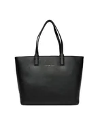 Torebki damskie - Tommy Hilfiger Torebka Th Logotape Tote AW0AW17449 Czarny - miniaturka - grafika 1