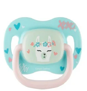 Canpol babies Smoczek uspokajający silikonowy 6-18m okrągły EXOTIC ANIMALS lama - Smoczki uspokajające - miniaturka - grafika 1