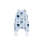 Śpiworki dla dzieci - Śpiworek letni z nogawkami 0,5 TOG LIGHT - Koty niebieskie - od 2l do 4l - miniaturka - grafika 1