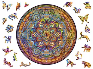 Puzzle Drewniane Premium 3D dla dorosłych Mandala Doskonała Harmonia XXL Adawoo - idealne na prezent na Święta, Urodziny, Imieniny, Walentynki - Puzzle - miniaturka - grafika 1