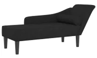 Szezlongi - Nowoczesny czarny szezlong na drewnianych nóżkach Z7-F72 - miniaturka - grafika 1