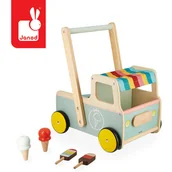 Pchacze - Janod, Drewniany pchacz Furgonetka z lodami, 12m+ - miniaturka - grafika 1