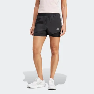 Spodenki fitness damskie ADIDAS 2 w 1 - Spodnie sportowe damskie - miniaturka - grafika 1