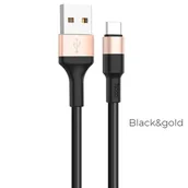 Kable USB - Hoco Kabel USB do USB-C Xpress X26 czarno-złoty - miniaturka - grafika 1