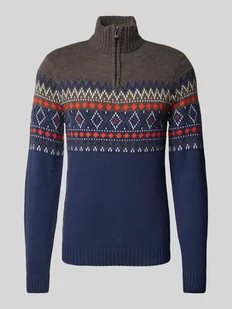 Sweter z dzianiny ze stójką - Swetry męskie - miniaturka - grafika 1