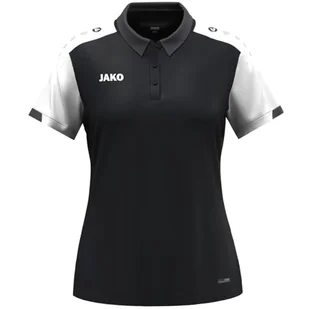 JAKO Damska koszulka polo Dynamic, czarny/biały/antracyt, XL - Koszulki i topy damskie - miniaturka - grafika 1