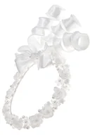 Ozdoby do włosów - Wianek komunijny biały tradycyjny kryształki WM26-23 - miniaturka - grafika 1
