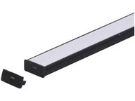 Taśmy LED - Zaślepka PCV Line Slim czarna z otworem - miniaturka - grafika 1