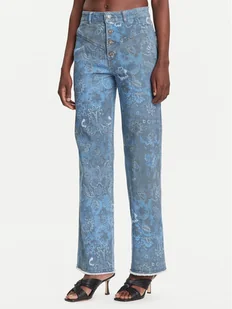 Desigual Jeansy Pasley 25WWPW01 Niebieski Straight Fit - Spodnie damskie - miniaturka - grafika 1