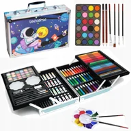 Zabawki kreatywne - Zestaw artystyczny do malowania rysowania dla dzieci walizka 145 el 145-1N - miniaturka - grafika 1