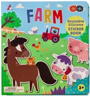 Zabawki kreatywne - Naklejki silikonowe z książeczką farma - miniaturka - grafika 1