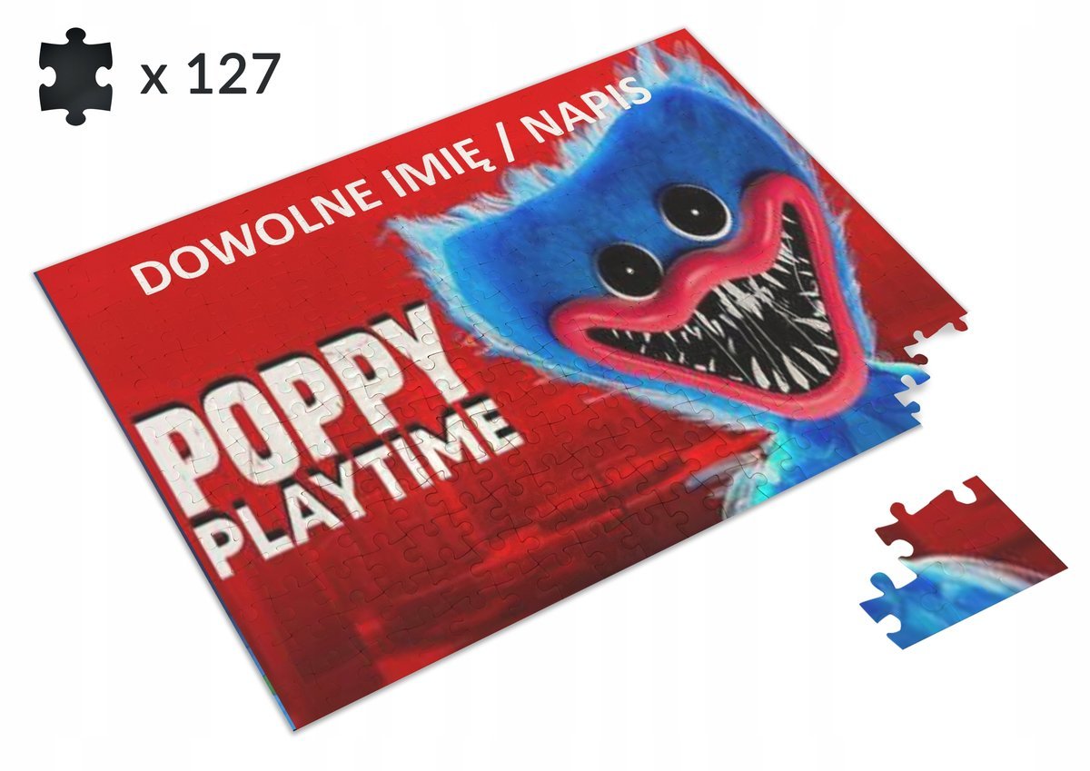 Puzzle HUGGY WUGGY + IMIĘ/NAPIS w prezencie +Kartonik