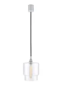 Lampy sufitowe - Kaspa Lampa wisząca Longis IV czarny przewód 10552109 - miniaturka - grafika 1