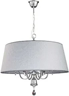 Lampy sufitowe - LAMPA WISZĄCA nowoczesna z szarym kloszem i chromowanym wykończeniem duża EGIDA EG 6 CH Jupiter - miniaturka - grafika 1