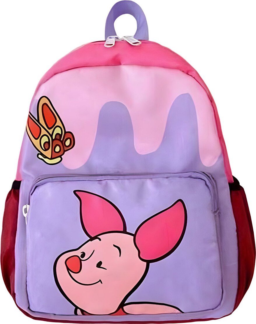 Plecak dziecięcy z kieszeniami różowy - Prosiaczek